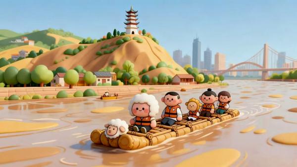 羊皮筏子+白塔山跟拍